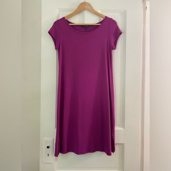 Elieen Fisher Magenta Shift Dress - Picture 9 of 11